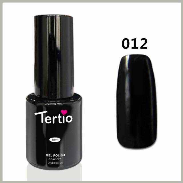 №12 Чёрный гель-лак "Tertio" 